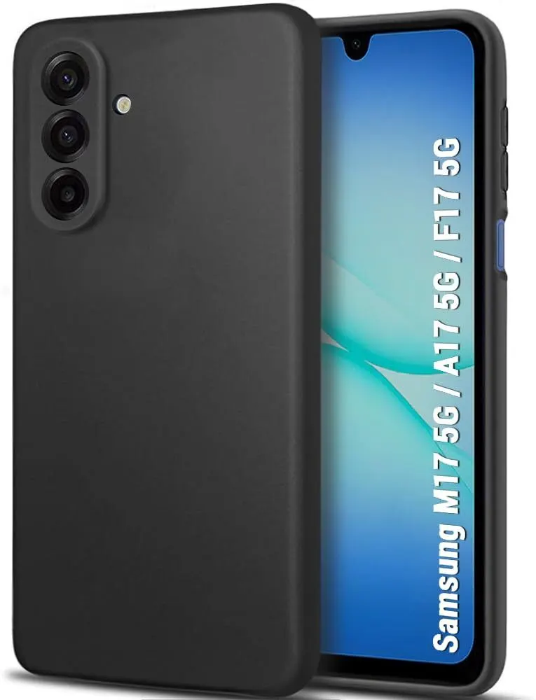 Xolia Back Cover for Samsung Galaxy F17 5G (Black, Dual Protection, Silicon, Pack of: 1)