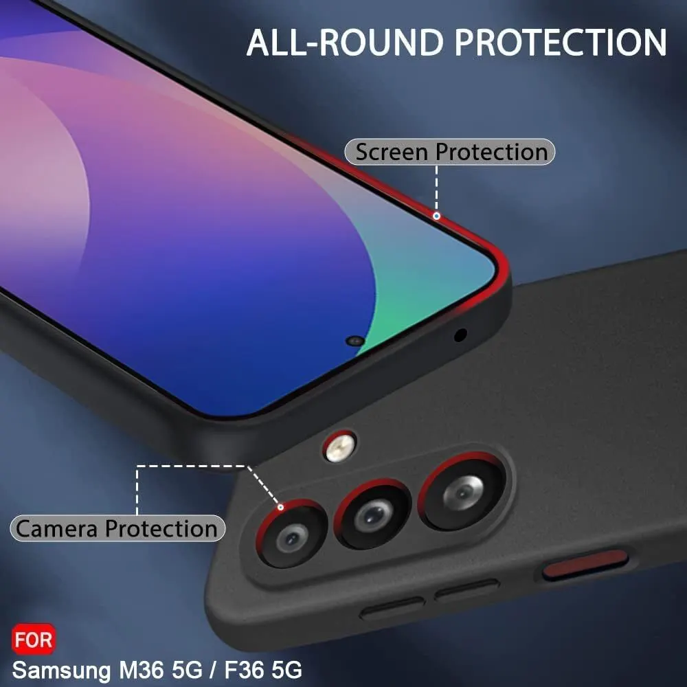 Micvir Back Cover for Samsung Galaxy F36 5G (Black, Dual Protection, Silicon, Pack of: 1) — image 3 of 5