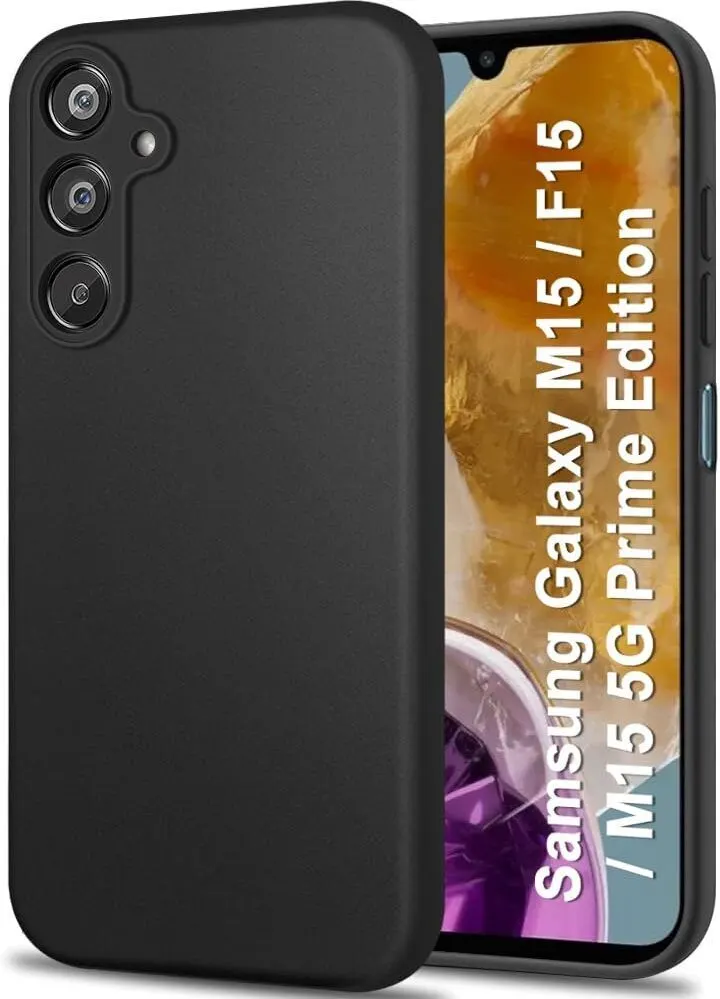 Micvir Back Cover for Samsung Galaxy M15 5G, Samsung Galaxy F15 5G, Samsung Galaxy M15 Prime Edition 5G (Black, Dual Protection, Silicon, Pack of: 1)