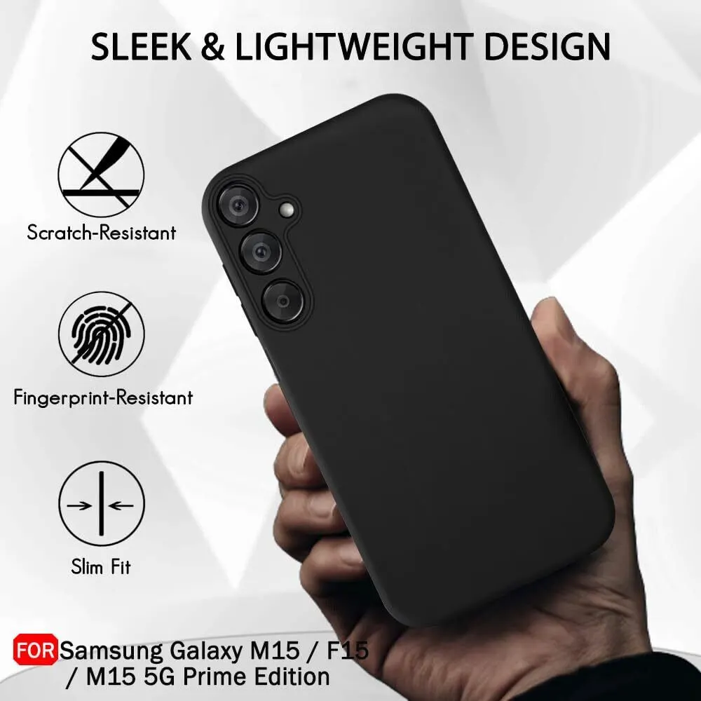Micvir Back Cover for Samsung Galaxy M15 5G, Samsung Galaxy F15 5G, Samsung Galaxy M15 Prime Edition 5G (Black, Dual Protection, Silicon, Pack of: 1) — image 2 of 5