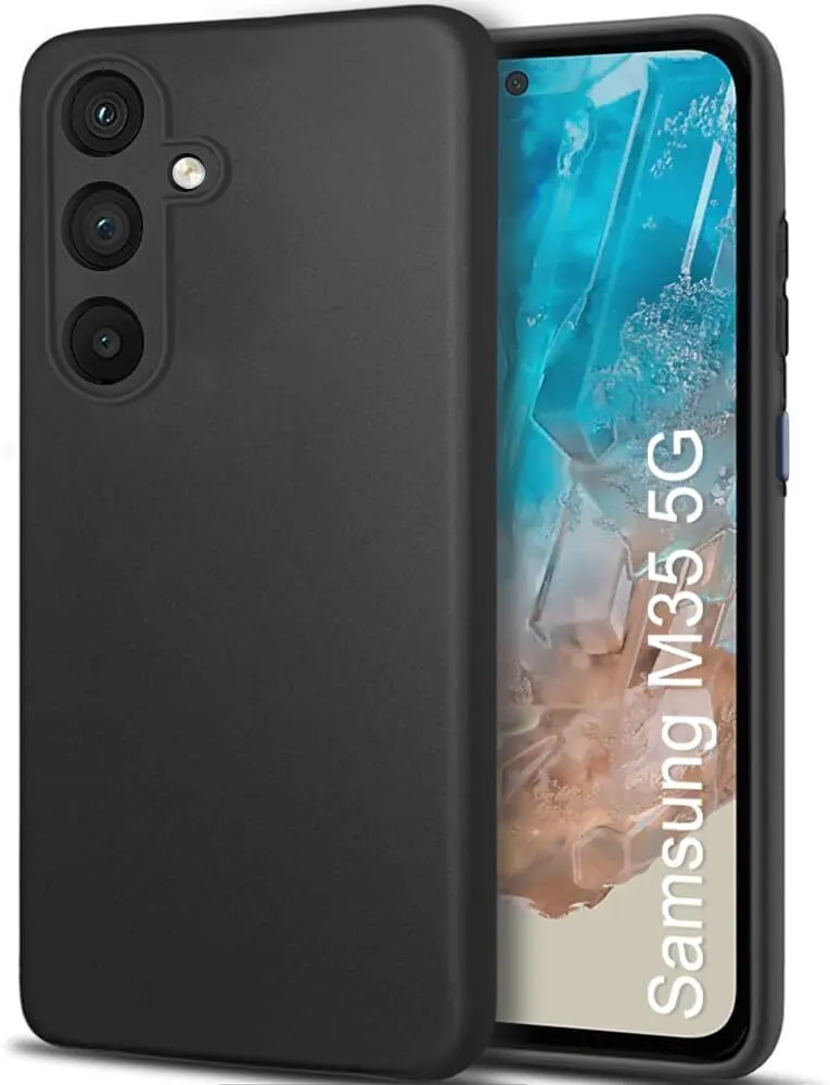 Micvir Back Cover for SAMSUNG Galaxy M35 5G (Black, Dual Protection, Silicon, Pack of: 1)
