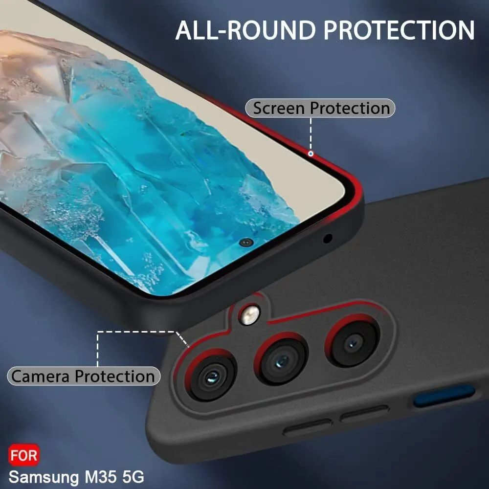 Micvir Back Cover for SAMSUNG Galaxy M35 5G (Black, Dual Protection, Silicon, Pack of: 1) — image 2 of 5
