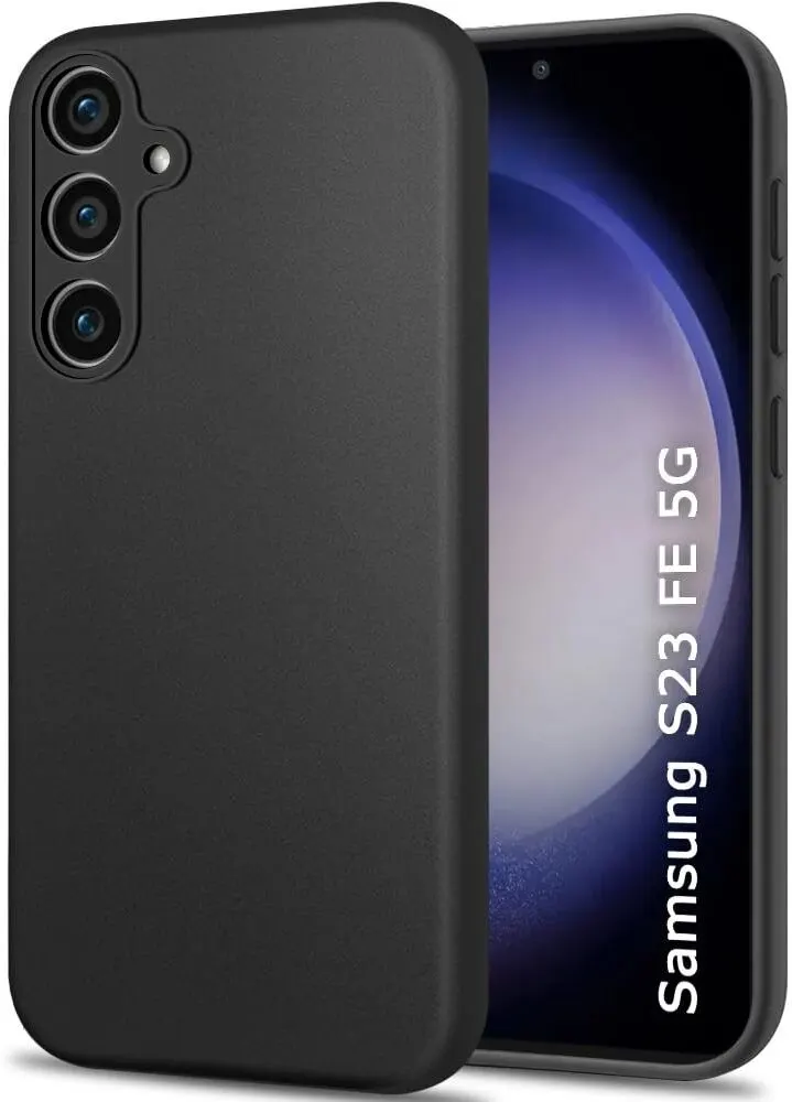 Micvir Back Cover for Samsung Galaxy S23 FE 5G (Black, Dual Protection, Silicon, Pack of: 1)