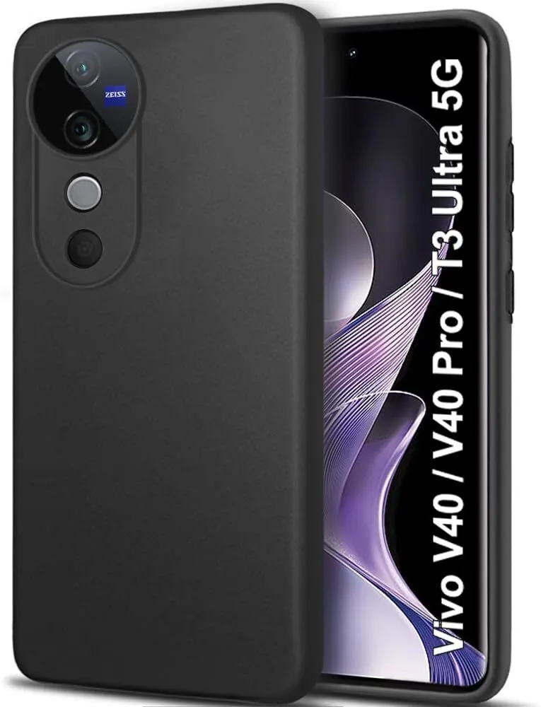 Micvir Back Cover for Vivo T3 Ultra 5G (Black, Dual Protection, Silicon, Pack of: 1)