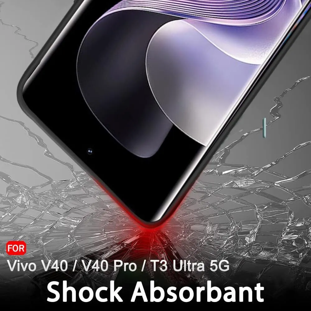 Micvir Back Cover for Vivo T3 Ultra 5G (Black, Dual Protection, Silicon, Pack of: 1) — image 4 of 5