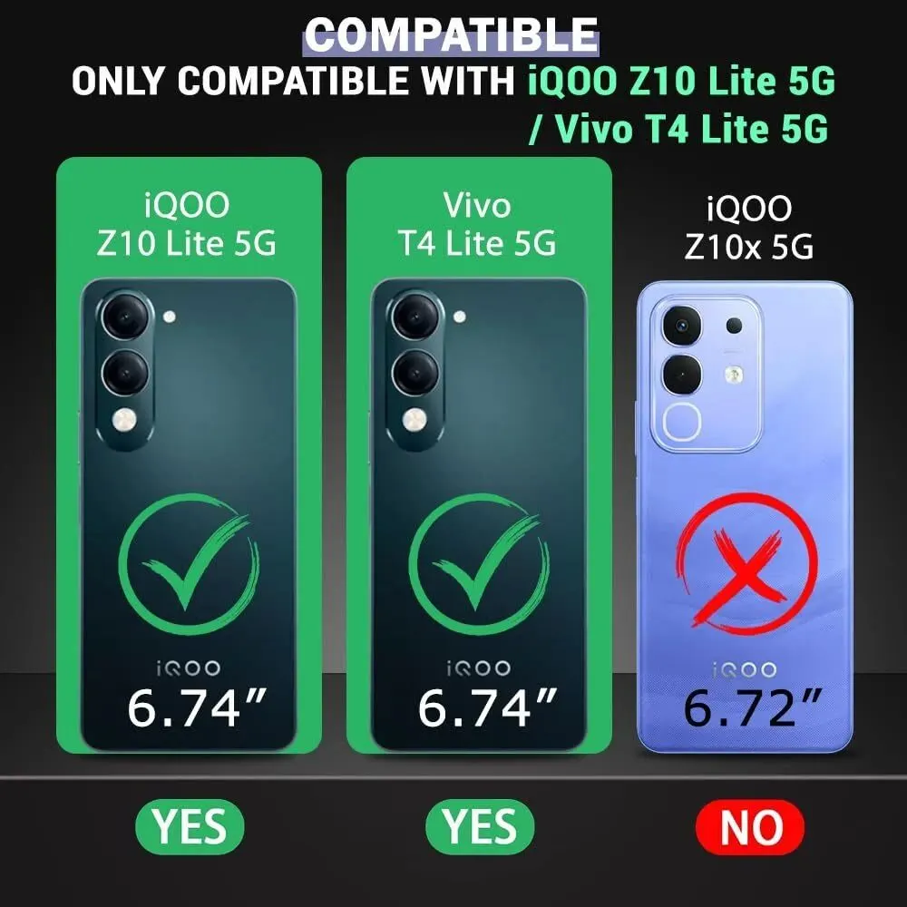 Micvir Back Cover for Vivo T4 Lite 5G (Black, Dual Protection, Silicon, Pack of: 1) — image 2 of 5