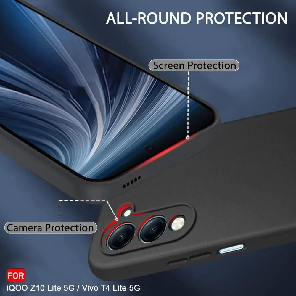 Micvir Back Cover for Vivo T4 Lite 5G (Black, Dual Protection, Silicon, Pack of: 1) — image 3 of 5