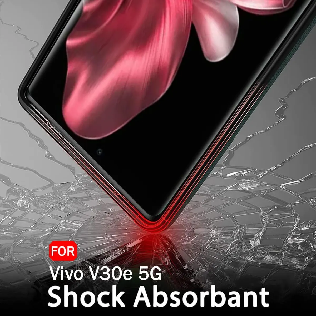 Micvir Back Cover for Vivo V30e 5G (Black, Dual Protection, Silicon, Pack of: 1) — image 4 of 5
