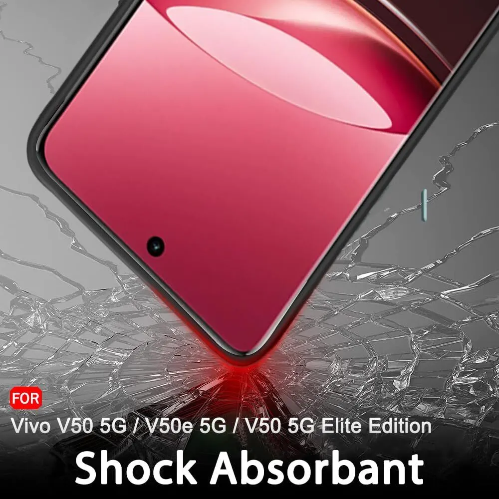 Micvir Back Cover for vivo V50 5G Elite Edition (Black, Dual Protection, Silicon, Pack of: 1) — image 4 of 4
