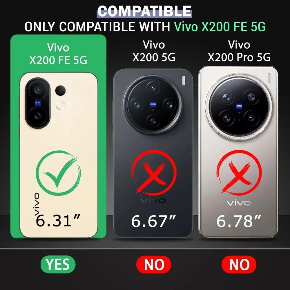 Micvir Back Cover for Vivo X200 FE 5G (Black, Dual Protection, Silicon, Pack of: 1) — image 2 of 5