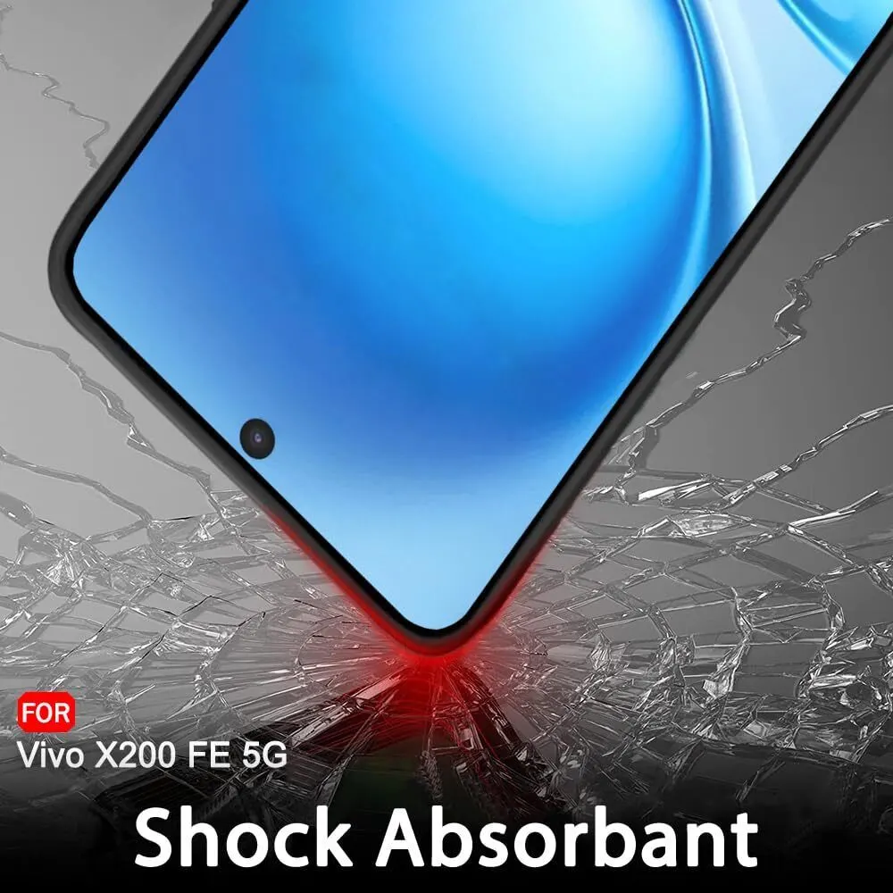 Micvir Back Cover for Vivo X200 FE 5G (Black, Dual Protection, Silicon, Pack of: 1) — image 5 of 5