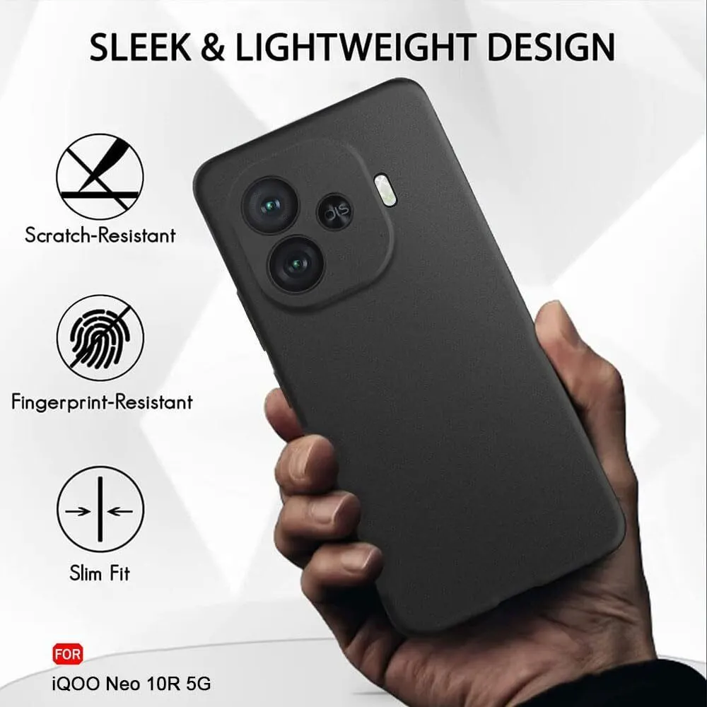 Micvir Back Cover for IQOO Neo 10R 5G (Black, Dual Protection, Silicon, Pack of: 1) — image 3 of 5
