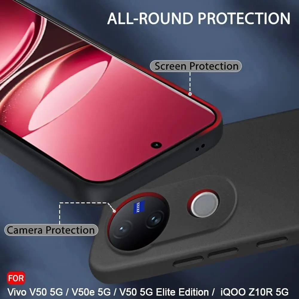 Micvir Back Cover for iQOO Z10R 5G (Black, Dual Protection, Silicon, Pack of: 1) — image 3 of 5