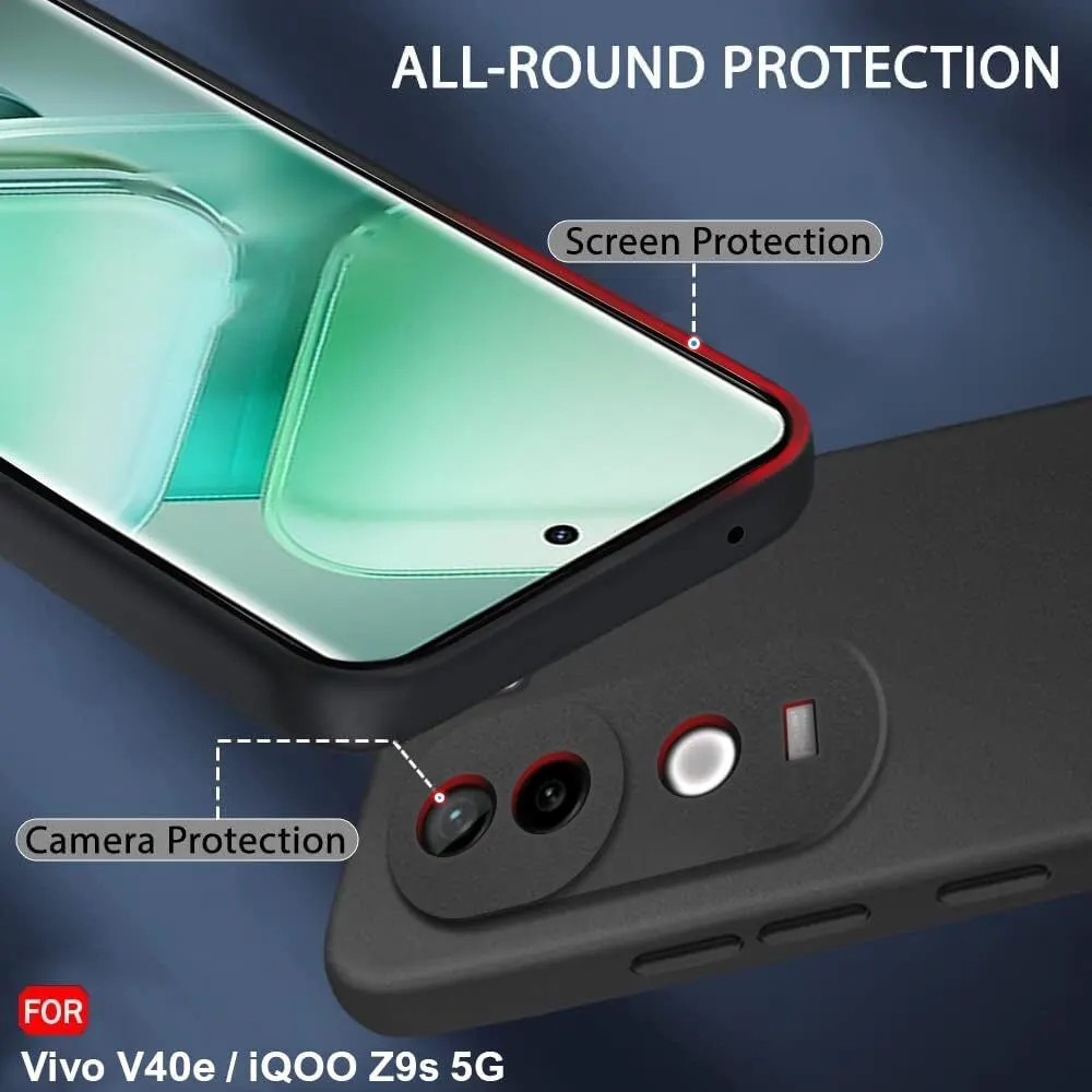 Micvir Back Cover for iQOO Z9s 5G (Black, Dual Protection, Silicon, Pack of: 1) — image 2 of 5