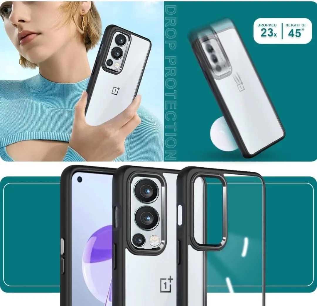 Micvir Back Cover for OnePlus Nord 2 (Transparent, Black, Camera Bump Protector, Plastic, Silicon, Pack of: 1) — image 3 of 4