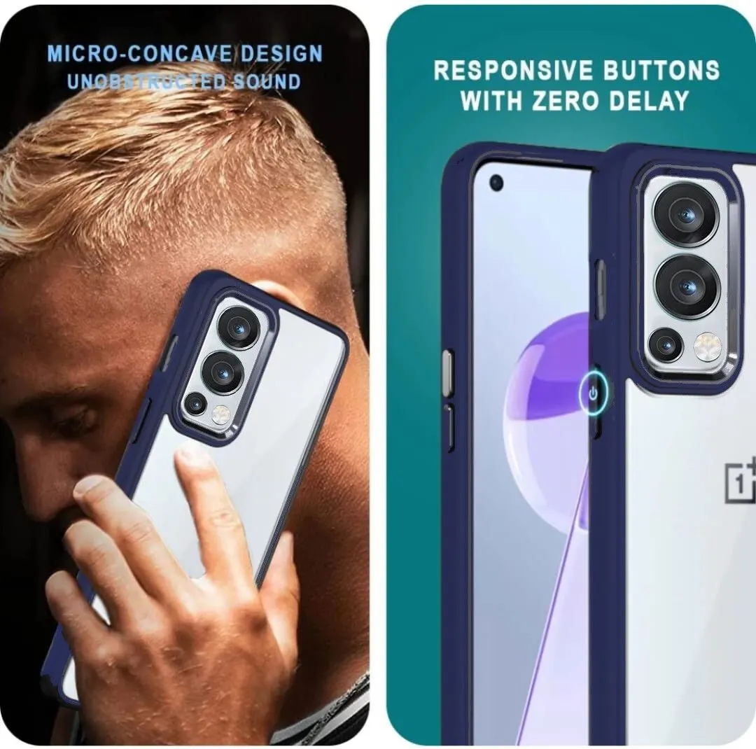 Micvir Back Cover for OnePlus Nord 2 (Transparent, Blue, Camera Bump Protector, Pack of: 1) — image 2 of 3