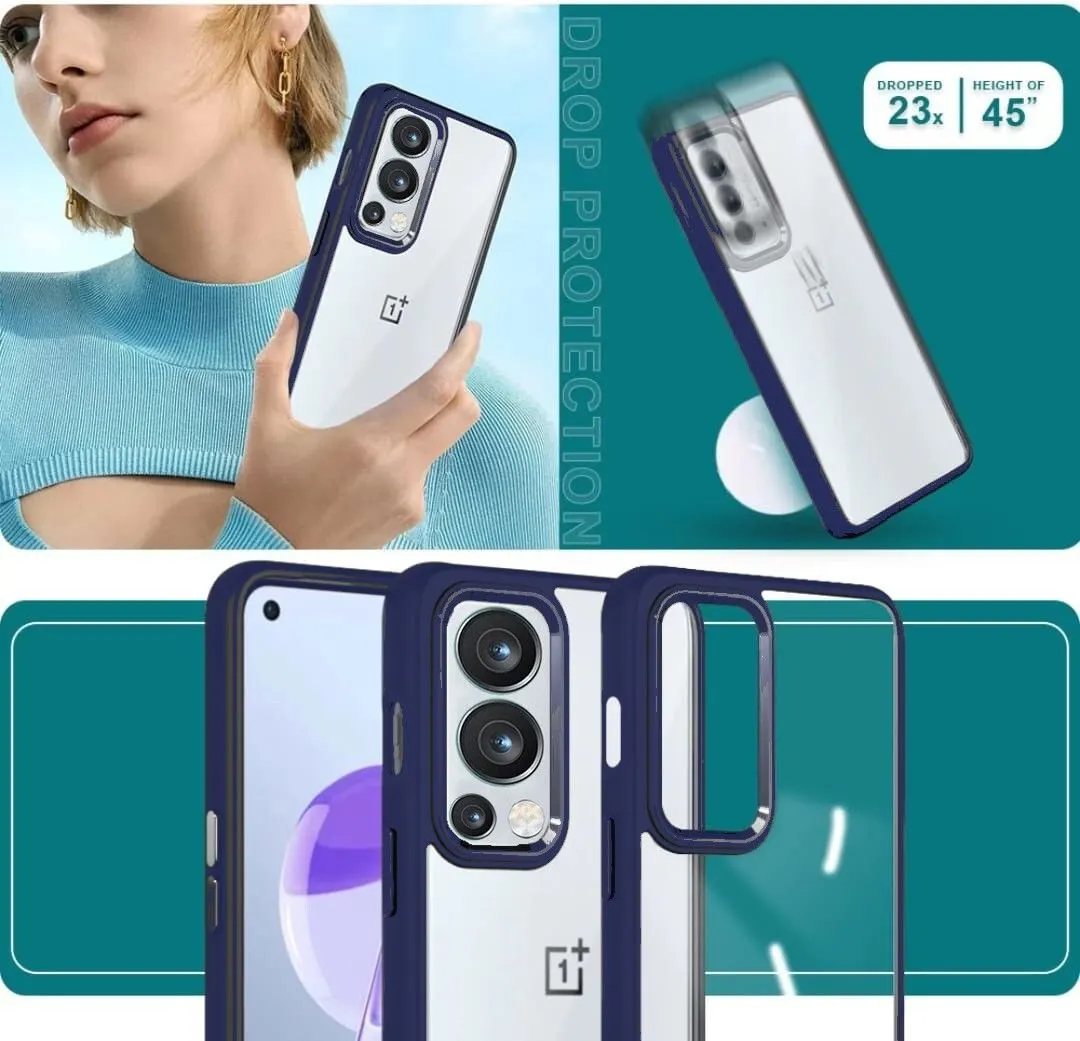 Micvir Back Cover for OnePlus Nord 2 (Transparent, Blue, Camera Bump Protector, Pack of: 1) — image 3 of 3