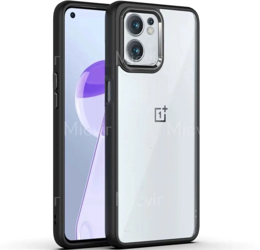 Micvir Back Cover for OnePlus Nord CE 2 5G (Transparent, Black, Camera Bump Protector, Plastic, Silicon, Pack of: 1)