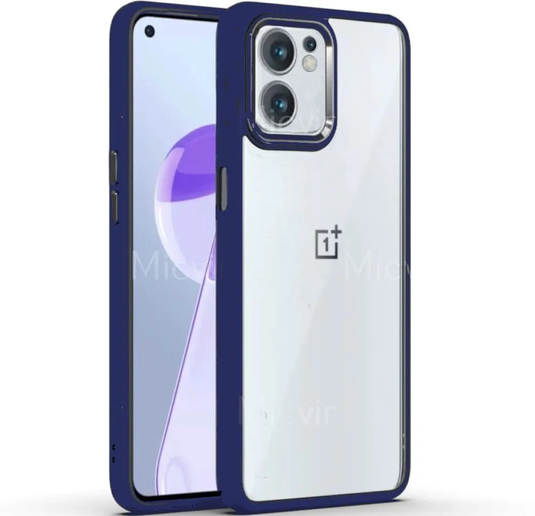 Micvir Back Cover for OnePlus Nord CE 2 5G (Transparent, Blue, Camera Bump Protector, Plastic, Silicon, Pack of: 1)