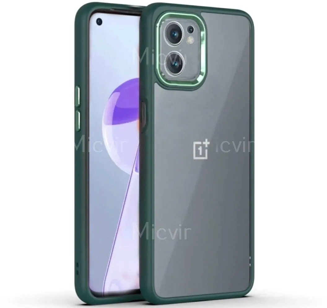 Micvir Back Cover for OnePlus Nord CE 2 5G (Transparent, Green, Camera Bump Protector, Plastic, Silicon, Pack of: 1)