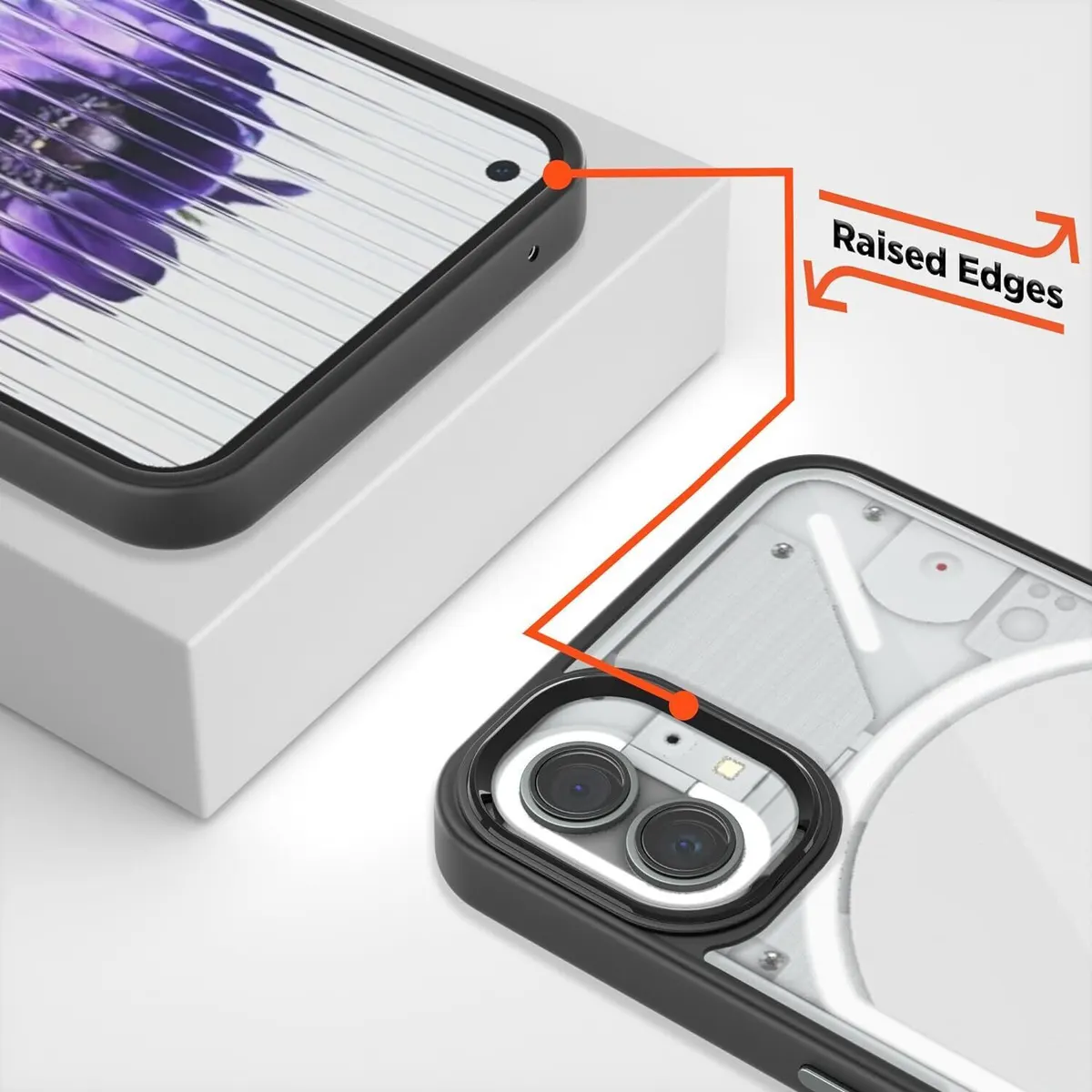 Micvir Back Cover for Nothing Phone (1) (Transparent, Black, Camera Bump Protector, Pack of: 1) — image 2 of 5