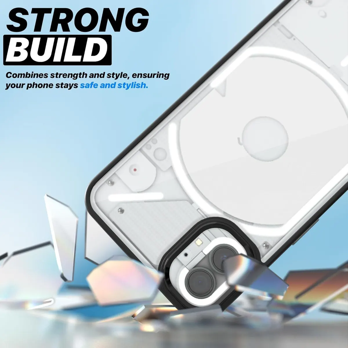 Micvir Back Cover for Nothing Phone (1) (Transparent, Black, Camera Bump Protector, Pack of: 1) — image 3 of 5