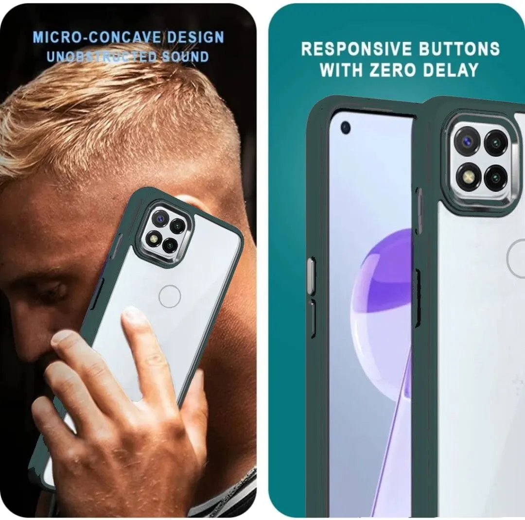 Micvir Back Cover for Redmi 9 (Transparent, Green, Camera Bump Protector, Plastic, Silicon, Pack of: 1) — image 2 of 4