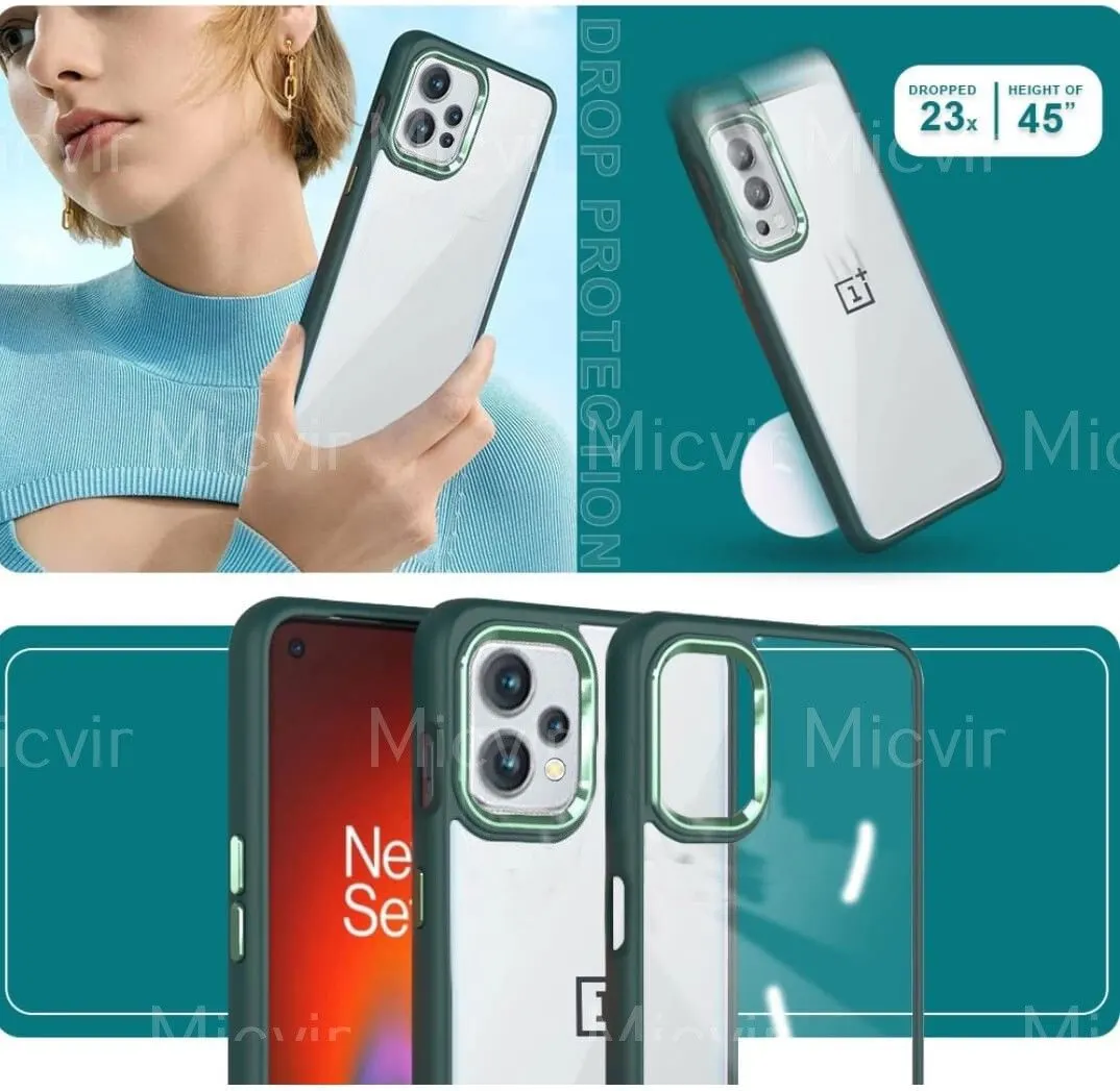 Micvir Back Cover for Realme 9 Pro (Transparent, Green, Camera Bump Protector, Pack of: 1) — image 3 of 4