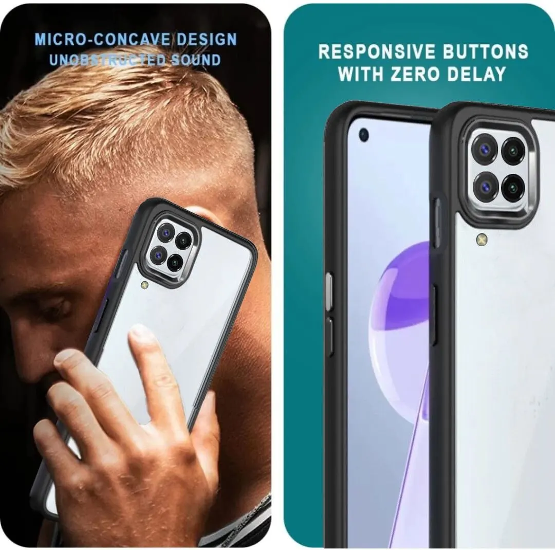 Micvir Back Cover for Samsung Galaxy M12 (Transparent, Black, Camera Bump Protector, Pack of: 1) — image 2 of 4