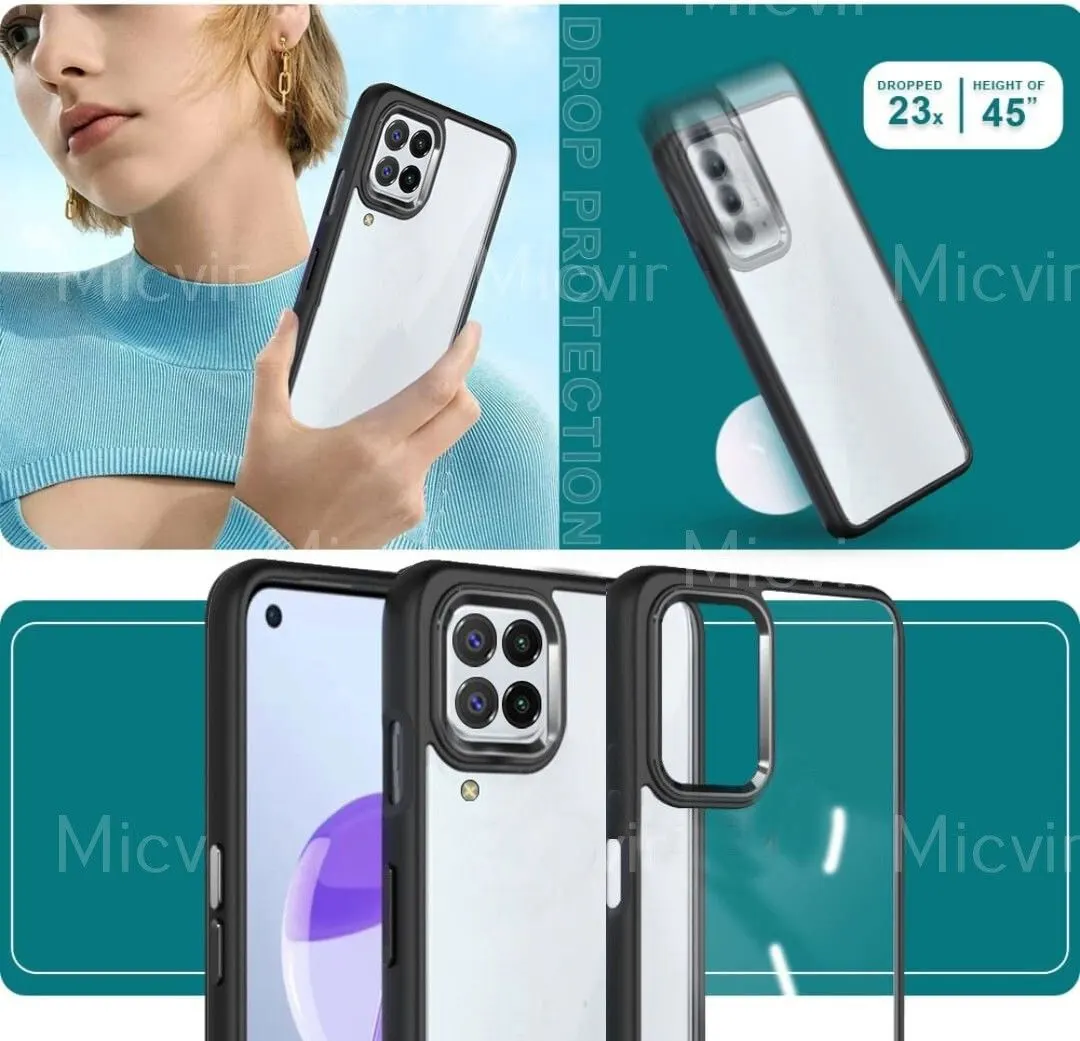 Micvir Back Cover for Samsung Galaxy M12 (Transparent, Black, Camera Bump Protector, Pack of: 1) — image 3 of 4