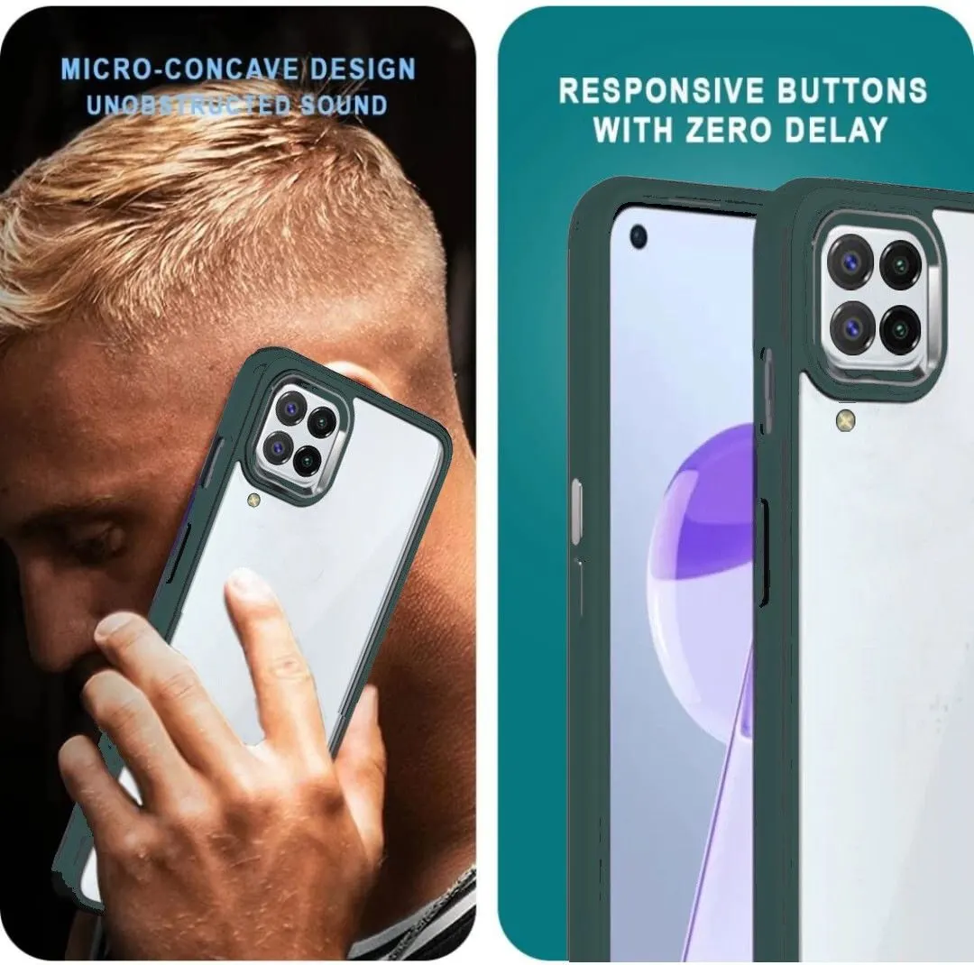 Micvir Back Cover for Samsung Galaxy M12 (Transparent, Green, Camera Bump Protector, Pack of: 1) — image 2 of 4