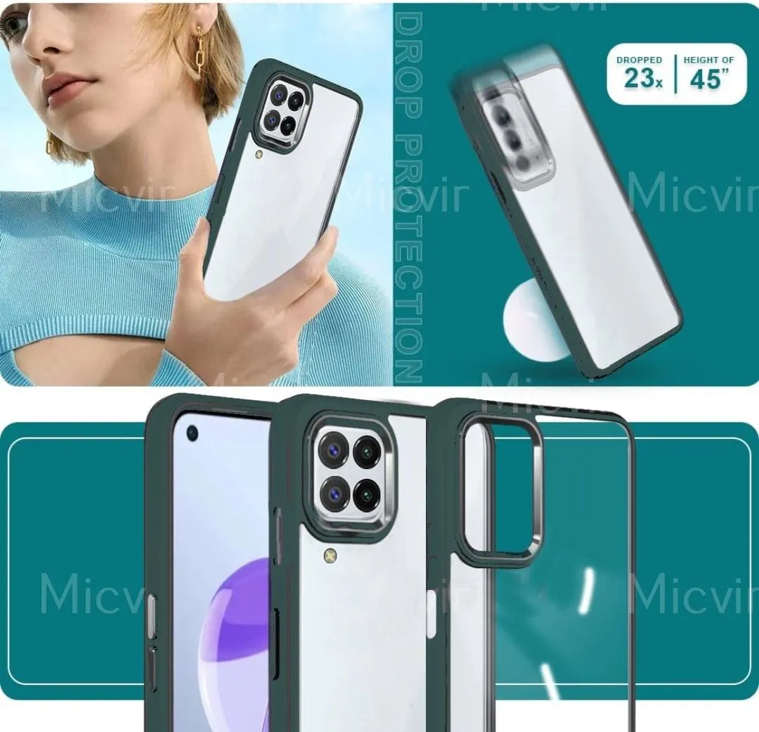 Micvir Back Cover for Samsung Galaxy M12 (Transparent, Green, Camera Bump Protector, Pack of: 1) — image 3 of 4