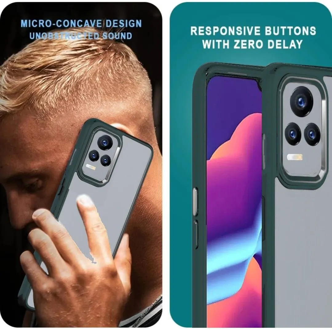 Micvir Back Cover for Vivo Y73 (Transparent, Green, Camera Bump Protector, Pack of: 1) — image 2 of 4
