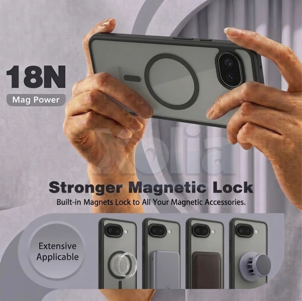 Xolia Back Cover for Google Pixel 10A (Black, Shock Proof, Polycarbonate, Silicon, Pack of: 1) — image 3 of 5