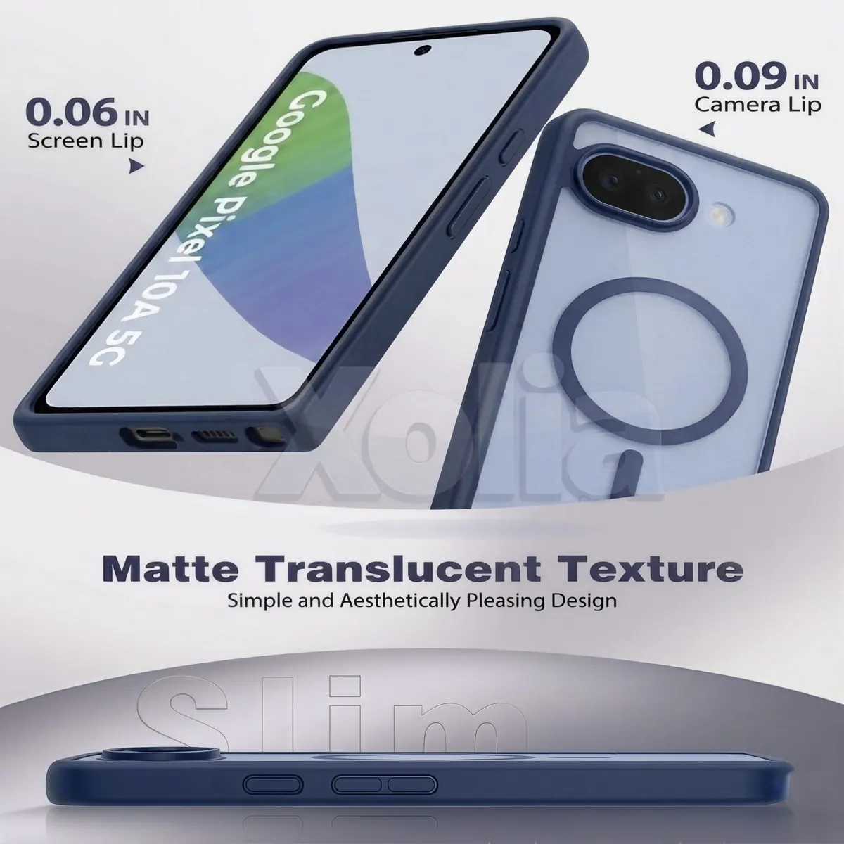 Xolia Back Cover for Google Pixel 10A (Blue, Shock Proof, Polycarbonate, Silicon, Pack of: 1) — image 4 of 5