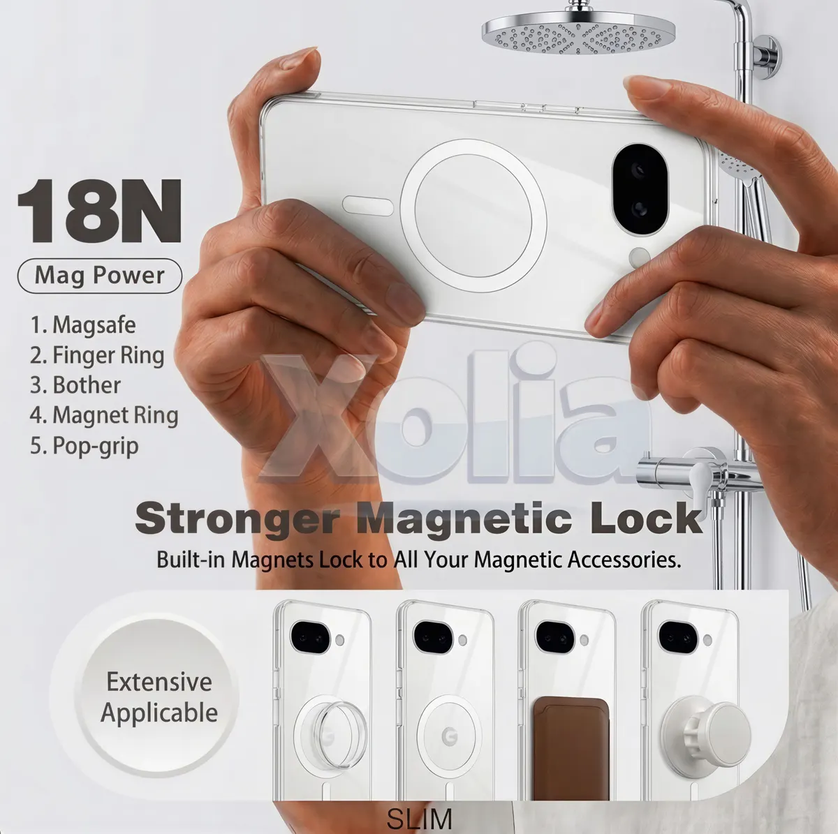 Xolia Back Cover for Google Pixel 10A (White, Shock Proof, Polycarbonate, Silicon, Pack of: 1) — image 3 of 5