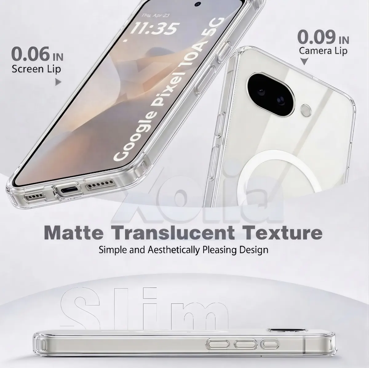 Xolia Back Cover for Google Pixel 10A (White, Shock Proof, Polycarbonate, Silicon, Pack of: 1) — image 4 of 5
