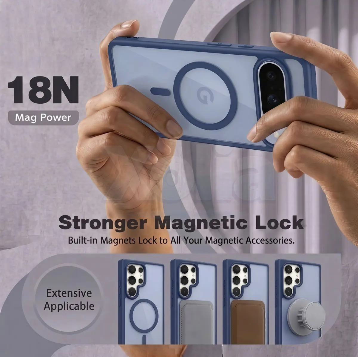 Xolia Back Cover for Google Pixel 10 (Blue, Shock Proof, Polycarbonate, Silicon, Pack of: 1) — image 4 of 5