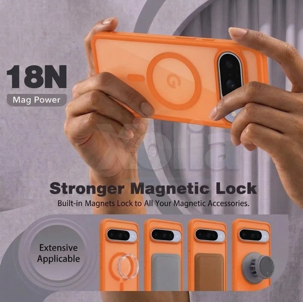 Xolia Back Cover for Google Pixel 10 (Orange, Shock Proof, Polycarbonate, Silicon, Pack of: 1) — image 4 of 5