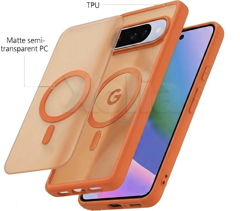 Xolia Back Cover for Google Pixel 10 (Orange, Shock Proof, Polycarbonate, Silicon, Pack of: 1) — image 5 of 5