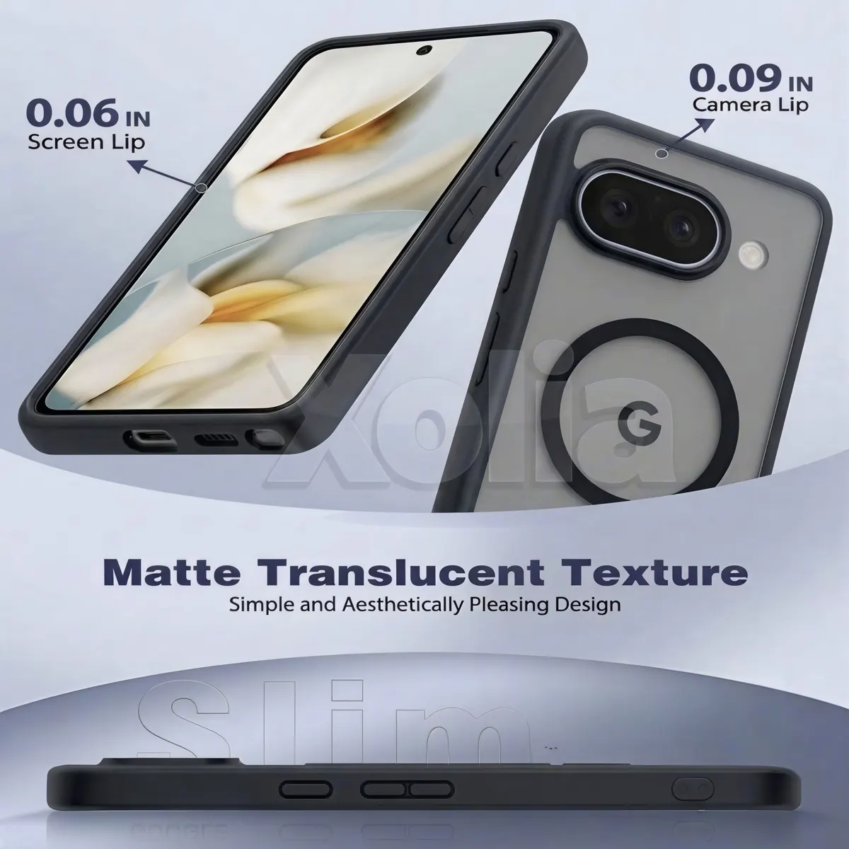Xolia Back Cover for Google Pixel 9A (Black, Shock Proof, Polycarbonate, Silicon, Pack of: 1) — image 3 of 5