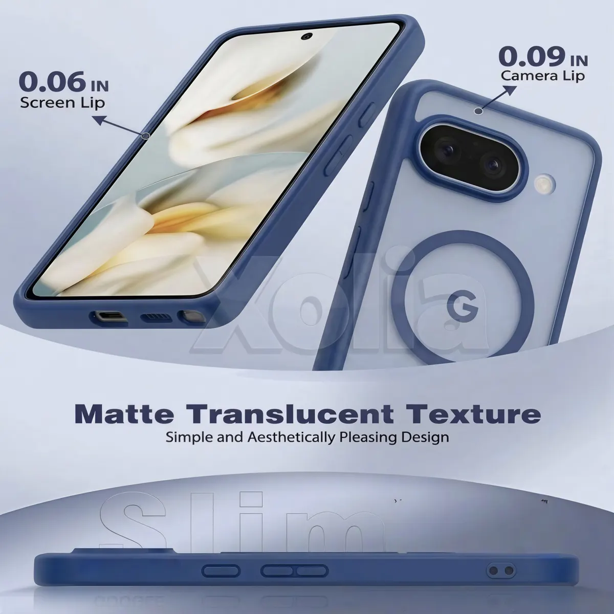 Xolia Back Cover for Google Pixel 9A (Blue, Shock Proof, Polycarbonate, Silicon, Pack of: 1) — image 3 of 5