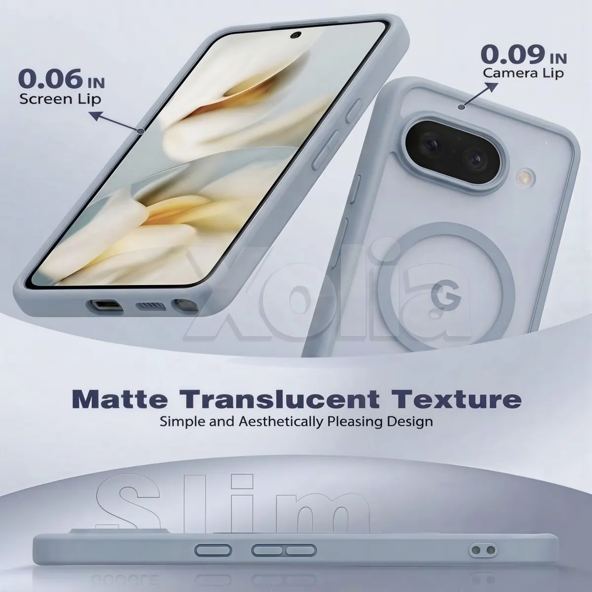 Xolia Back Cover for Google Pixel 9A (Grey, Shock Proof, Polycarbonate, Silicon, Pack of: 1) — image 3 of 5