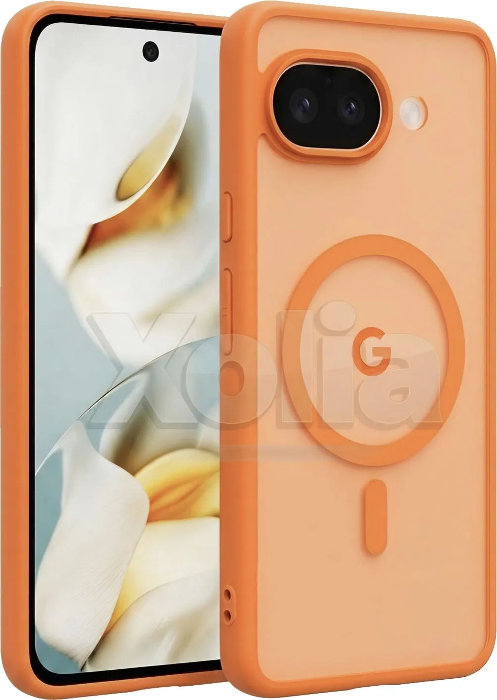 Xolia Back Cover for Google Pixel 9A (Orange, Shock Proof, Polycarbonate, Silicon, Pack of: 1) — image 1 of 5