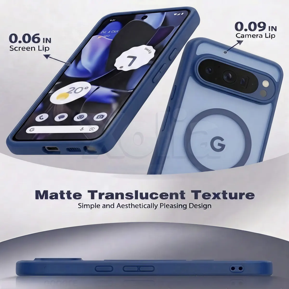 Xolia Back Cover for Google Pixel 9 Pro (Blue, Shock Proof, Polycarbonate, Silicon, Pack of: 1) — image 3 of 5