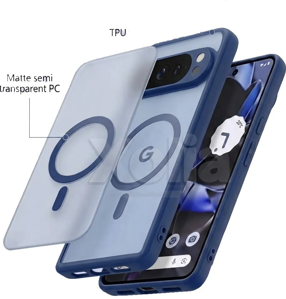 Xolia Back Cover for Google Pixel 9 Pro (Blue, Shock Proof, Polycarbonate, Silicon, Pack of: 1) — image 5 of 5