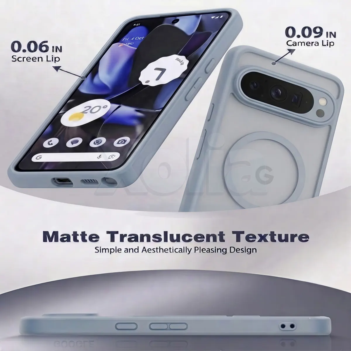 Xolia Back Cover for Google Pixel 9 Pro (Grey, Shock Proof, Polycarbonate, Silicon, Pack of: 1) — image 3 of 5