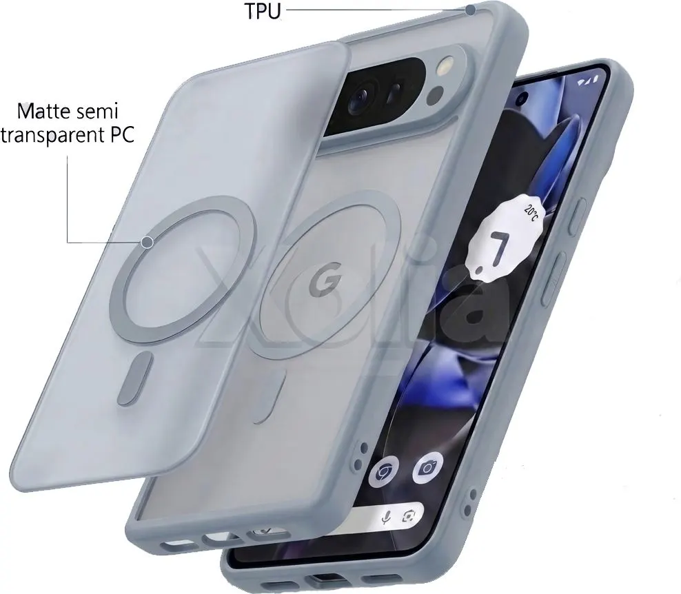 Xolia Back Cover for Google Pixel 9 Pro (Grey, Shock Proof, Polycarbonate, Silicon, Pack of: 1) — image 5 of 5