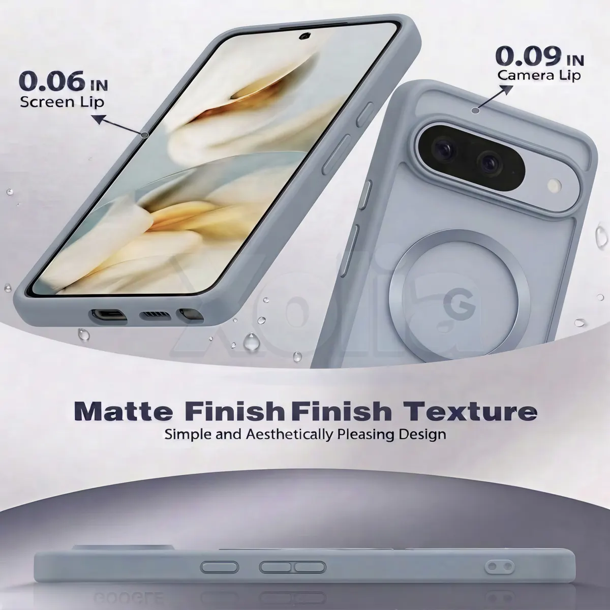 Xolia Back Cover for Google Pixel 9 (Grey, Shock Proof, Polycarbonate, Silicon, Pack of: 1) — image 3 of 5