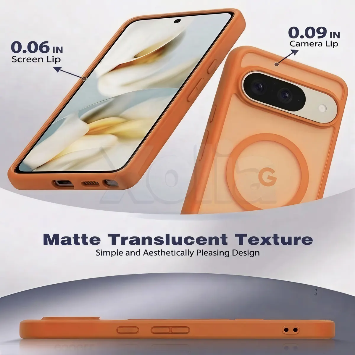 Xolia Back Cover for Google Pixel 9 (Orange, Shock Proof, Polycarbonate, Silicon, Pack of: 1) — image 3 of 5